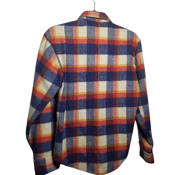 Vtg Atkinson Mens Wool Blend Plaid Flannel Shacket Sz S - Picture 2 of 6